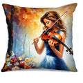 Axyaa Romantic Music Art Couple Pillow Covers for Sofa Bedroom Car