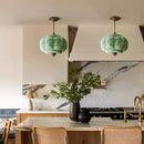 Axyaa Pumpkin Glass Chandelier - Modern Chinese Style for Home and Restaurant