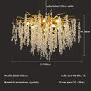 Axyaa Crystal Chandeliers: Elegant Home Villa Ceiling Pendant Lamps