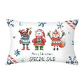 Axyaa Snowman Alphabet Print Pillowcase - Festive Rectangular Cushion Cover