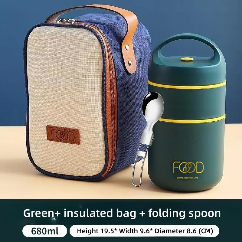 Axyaa Stainless Steel Insulated Porridge Lunch Box - 680ml