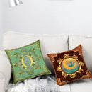 Moon Printed 45x45cm Short Plush Cushion Cover for Home Decor by Axyaa
