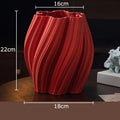 Axyaa Ceramic Vase Plant Pot Floral Vases Room Decor Aesthetic Ornaments