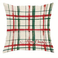 Christmas Elements Patterned Pillow Covers by Axyaa for Sofa, Bedroom, Car - Set of 2