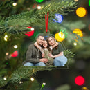 Axyaa Custom Acrylic Photo Ornament Couple Gift Personalized Christmas Family Decor