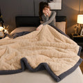 Axyaa Winter Plush Fleece Blanket - Cozy Sofa Quilt for Office and Home