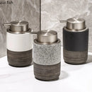 Axya Ceramic Soap & Lotion Dispenser Set - Shampoo, Hand Sanitizer, Shower Gel Bottles