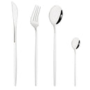 Axyaa Stainless Steel Red Silverware Set for Dining Table
