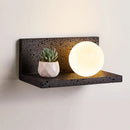 Axyaa Black Cave Stone Wall Lamp for Bedroom, Living Room, or Entryway