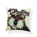 Axyaa Golden Retriever Linen Pillowcase: Decorative Square Cushion Cover