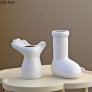 Axyaa Handcrafted Ceramic Vase Hydroponic Flower Arrangement Dried Flower Vase