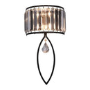 Axyaa Gold Black Crystal LED Wall Lamp for Chic Interiors