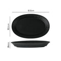 Axyaa Solid Color Rock Texture Ceramic Fish Plate - Restaurant Tableware