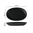 Axyaa Solid Color Rock Texture Ceramic Fish Plate - Restaurant Tableware