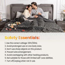 Axyaa King Size Heated Blanket, Dual Controls, Timer, 10 Levels, ETL Certified