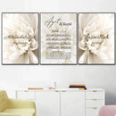 Ayat Al Kursi Quran Canvas Wall Art by Axyaa - Beige Floral Allah Print for Home Decor
