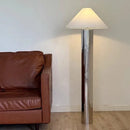 Axyaa Bamboo Hat Floor Lamp: Modern Stainless Steel, Chinese Style, Bedroom Study Decor