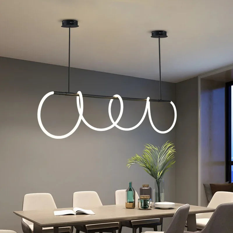 Axyaa Nordic LED Musical Note Chandelier: Creative, Simple, Postmodern Art Lighting