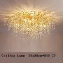 Axyaa Crystal Teardrop Chandelier: Elegant Glass Pendant Lamp for Bedroom Ceiling Lighting