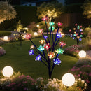 Axyaa Solar Sakura Tree Pathway Light: 8 Modes, Outdoor Flush Mount Garden Lighting