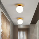 Axyaa Glass Ball Black Gold Ceiling Light Chandelier