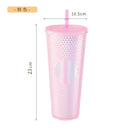 Axyaa 710ML Studded Double Wall Durian Tumbler with Lid and Straw