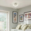 Axyaa 6-Light Modern Crystal Ceiling Light Fixture for Bedroom, Kitchen, and Hallway