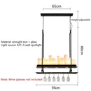 Axyaa Retro Glass Candle Chandelier LED Pendant Lamp for Kitchen, Living Room, Bar.