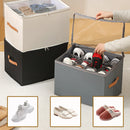 Axyaa Shoe Box Organizer: Large Capacity Grid Storage, Multifunctional, Washable