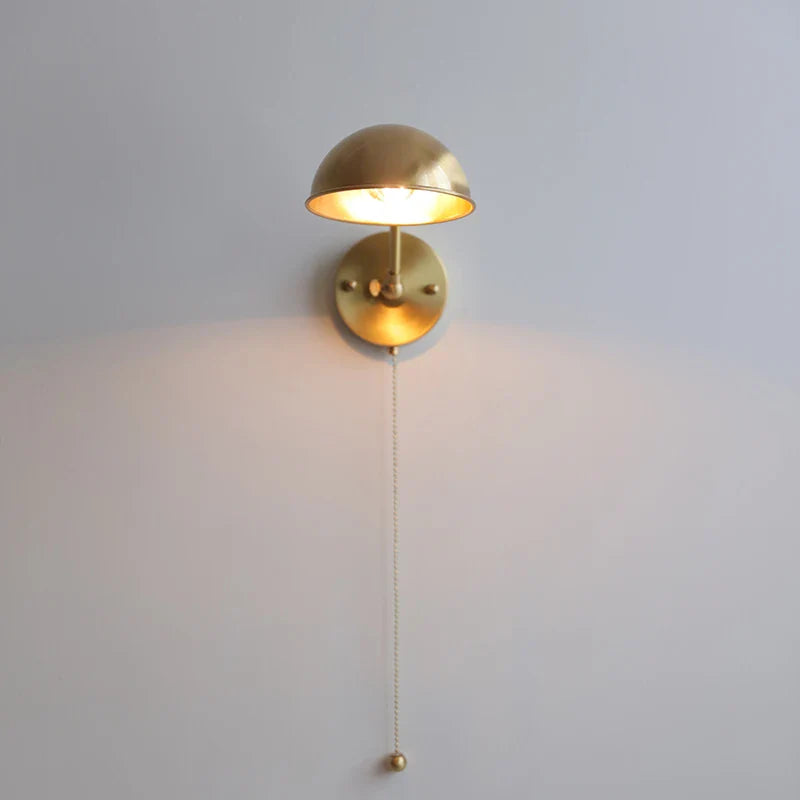 Axyaa Nordic LED Wall Lamp for Bedroom Bedside, Modern Copper Arm, Up Down Rotate, Bathroom Mirror Light