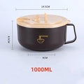 Axyaa Stainless Steel Double-Layer Noodle Bowl - Anti-Scalding Lunch Box & Food Container
