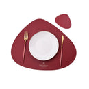 Axyaa Faux Leather Placemats & Coasters Set - Waterproof Dining Table Mats & Pads