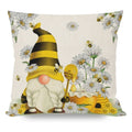 Axyaa Spring Gnome Sunflower Pillowcase for Home Bedroom Sofa