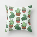 Tropical Cactus Summer Plants Pattern Cushion Cover for Axyaa Home Decor