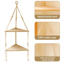 Axyaa Triangle Wooden Wall Shelves 1/2/3-Tier Boho Rustic Home Decor