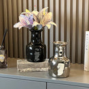 Axyaa Nordic Cream Ceramic Vase for Modern Living Room Decor