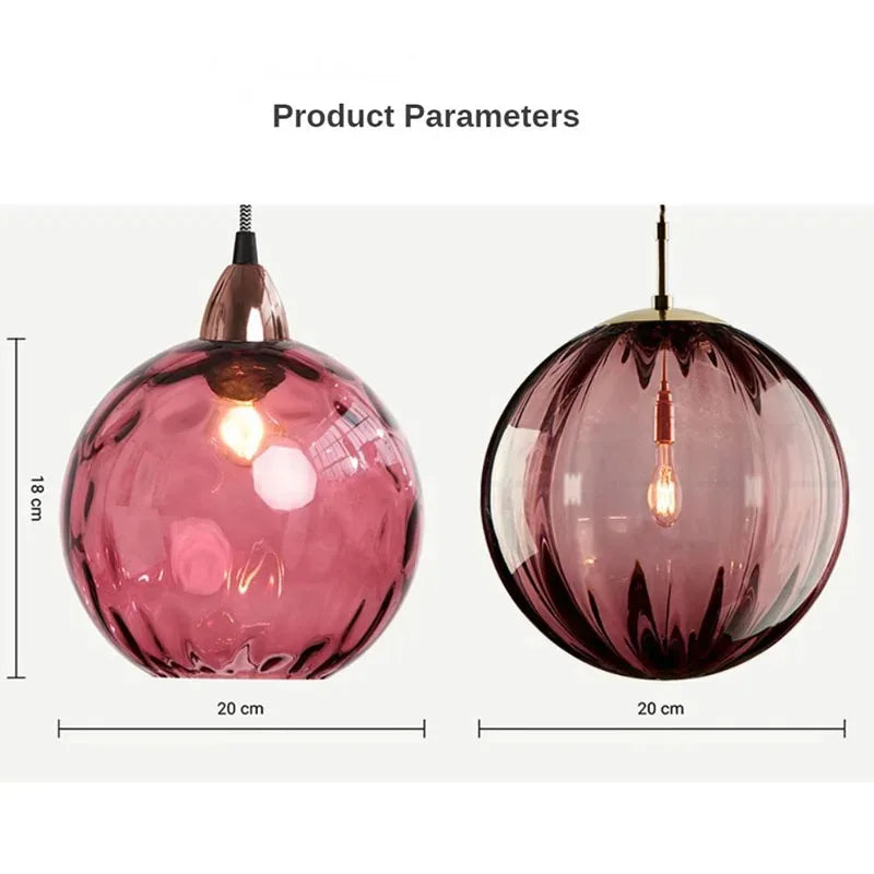 Axyaa Water Grain Glass Pendant Light for Kitchen Dining Room Bedroom