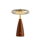 Axyaa Wooden Table Lamp LED Glass Shade for Home, Study, Hotel, Bar - Retro Design