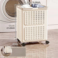 Axyaa Foldable Laundry Basket: Rolling with Wheels, Large Capacity for Toys/Sports Gear.
