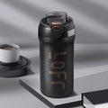 Axyaa 600ml Stainless Steel Coffee Mug With Straw & Vacuum Insulation