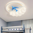 Axyaa Kids Cloud Airplane Chandelier, Modern LED Bedroom Ceiling Lights
