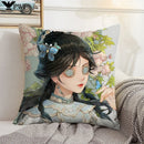 Axyaa Anime Bed Pillow Case 45x45 Decorative Cushion Cover Home Sofa Decor