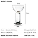 Axyaa Nordic Glass Floor Lamp Bamboo Joint Led Table Lamps