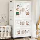 Axyaa 70cm Cartoon Storage Box with Rolling Wheels - Bedroom/Living Room Organization