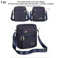 Axyaa Waterproof Single Shoulder Bag with Multiple Layers and Secure Zipper