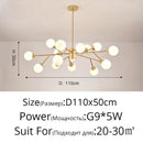 Axyaa Gold Black LED Chandelier Branch Shaped Decor Lighting