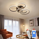 Axyaa Modern LED Circle Rings Chandelier for Living Room Bedroom Lighting