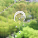 Axyaa Crystal Prism Suncatcher Dream Catcher Macrame Ornament Moon Sun Hanging Decoration