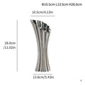 Axyaa Modern Striped Ceramic Vase: High-end Home Decoration Ornament