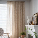 Axya Orchid Chrysanthemum Kitchen Curtains: Semi-Blackout with Tassels